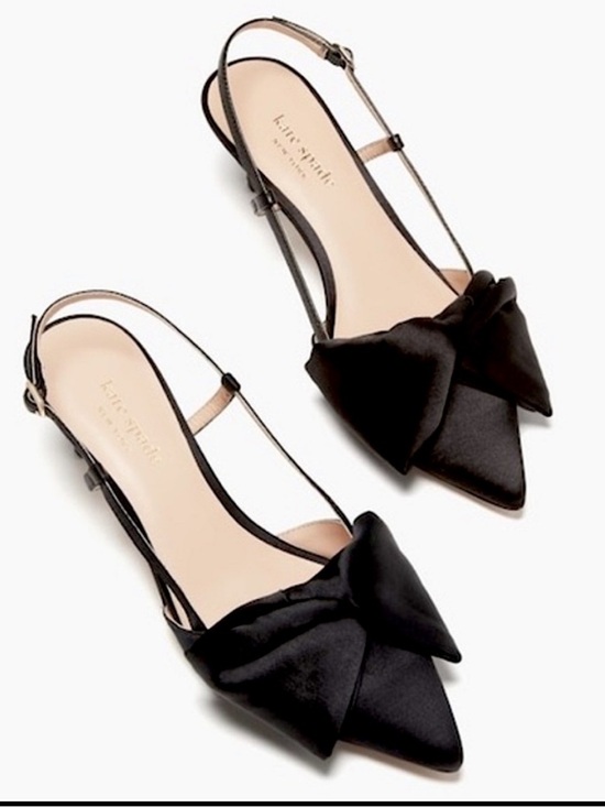 kate spade Shoes - 🆕 Kate Spade ♠️ Black satin Lux Marseille Pumps with dust bag